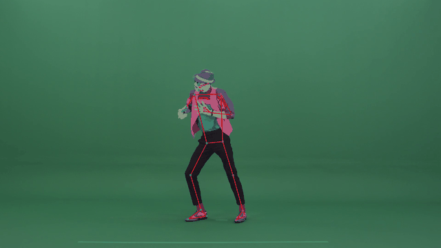 An example of full-body movement tracking