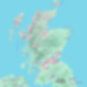 a Scotland map with location of shops marked