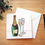 Thumbnail: Champagne and glasses colourful watercolour greetings card