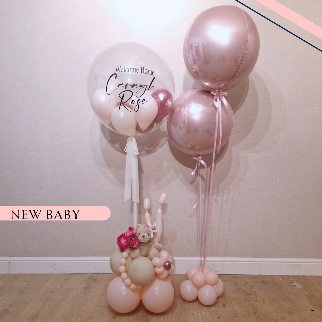 PINK BALLOONS PERSONLAISED ORB