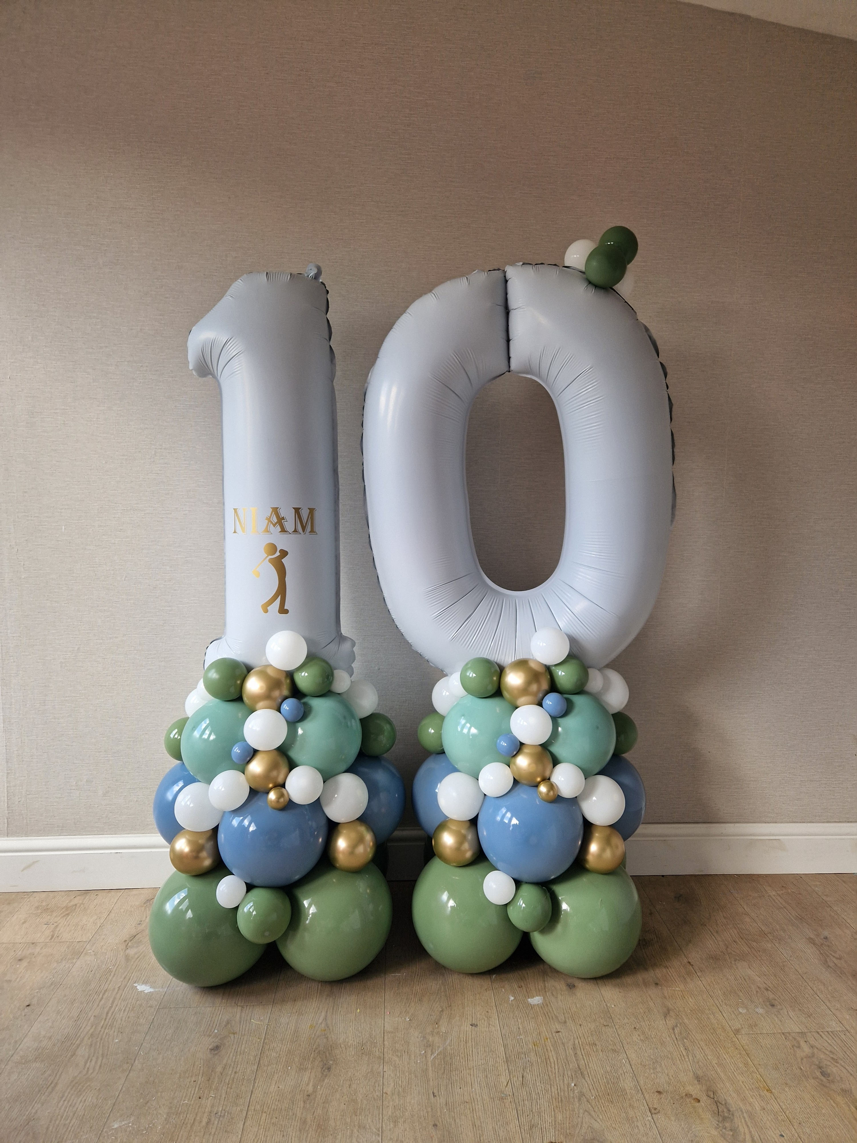 GOLF BALLOONS AGE 10 READY MADE