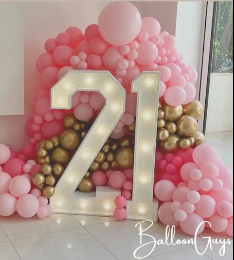 4ft LED light up numbers held in Radlett 0