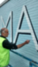 Large painted letters
