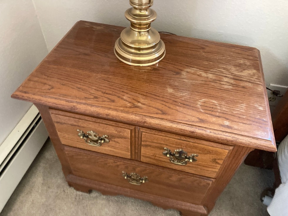 Thumbnail: Vintage Dresser and Side Table Set with Mirror