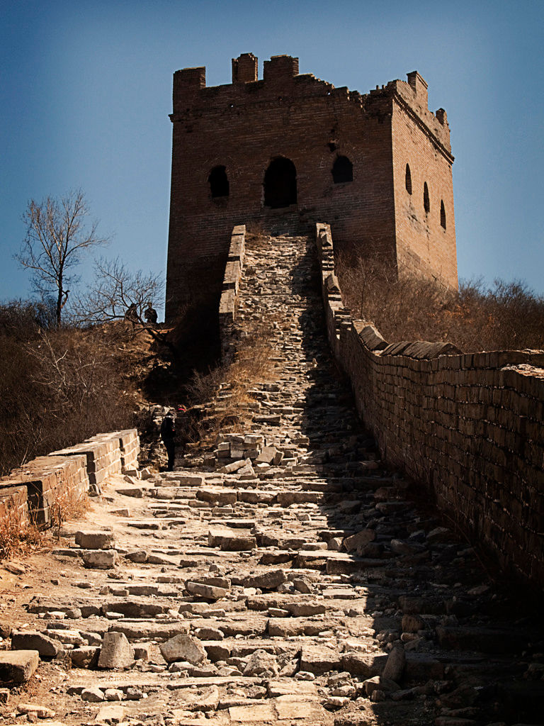 Camping on the great wall of china