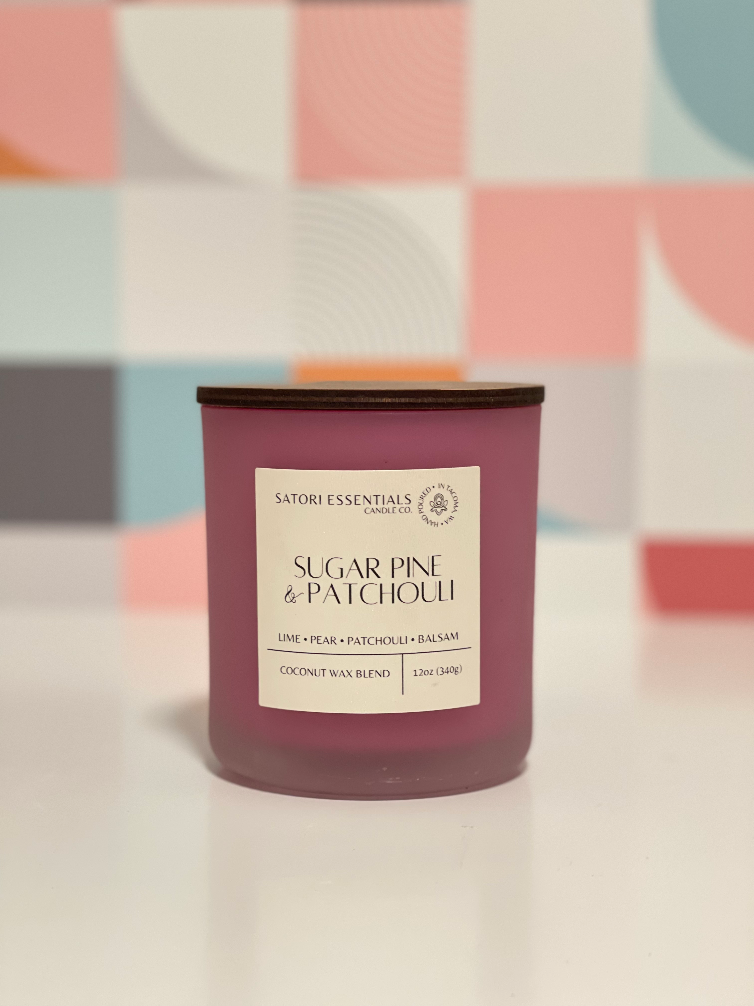 SUGAR PINE & PATCHOULI - Lime, Pear, Patchouli, Balsam Scented Candle