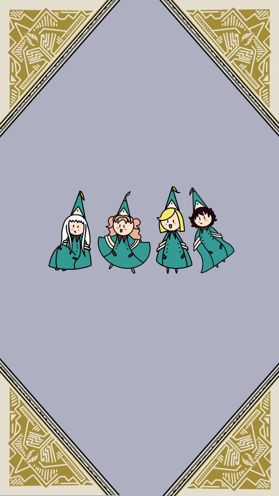 The four main characters from the Witch Hat Atelier manga.