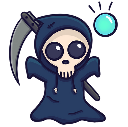 grim reaper, chibi grim reaper, cute grim reaper