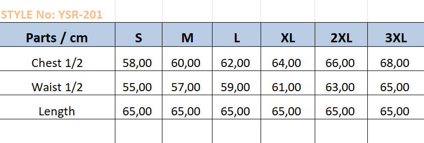Thumbnail: A size chart.