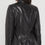 Thumbnail: A woman wearing black leather jacket.