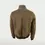 Thumbnail: Men's beige shearling bomber jacket back view.