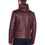 Thumbnail: A man wearing a hooded brown leather puffer jacket.
