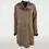 Thumbnail: Women's brown shearling coat front view.