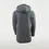 Thumbnail: Men's black hooded sheepskin coat back view.