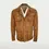 Thumbnail: Men's brown suede jacket front view.