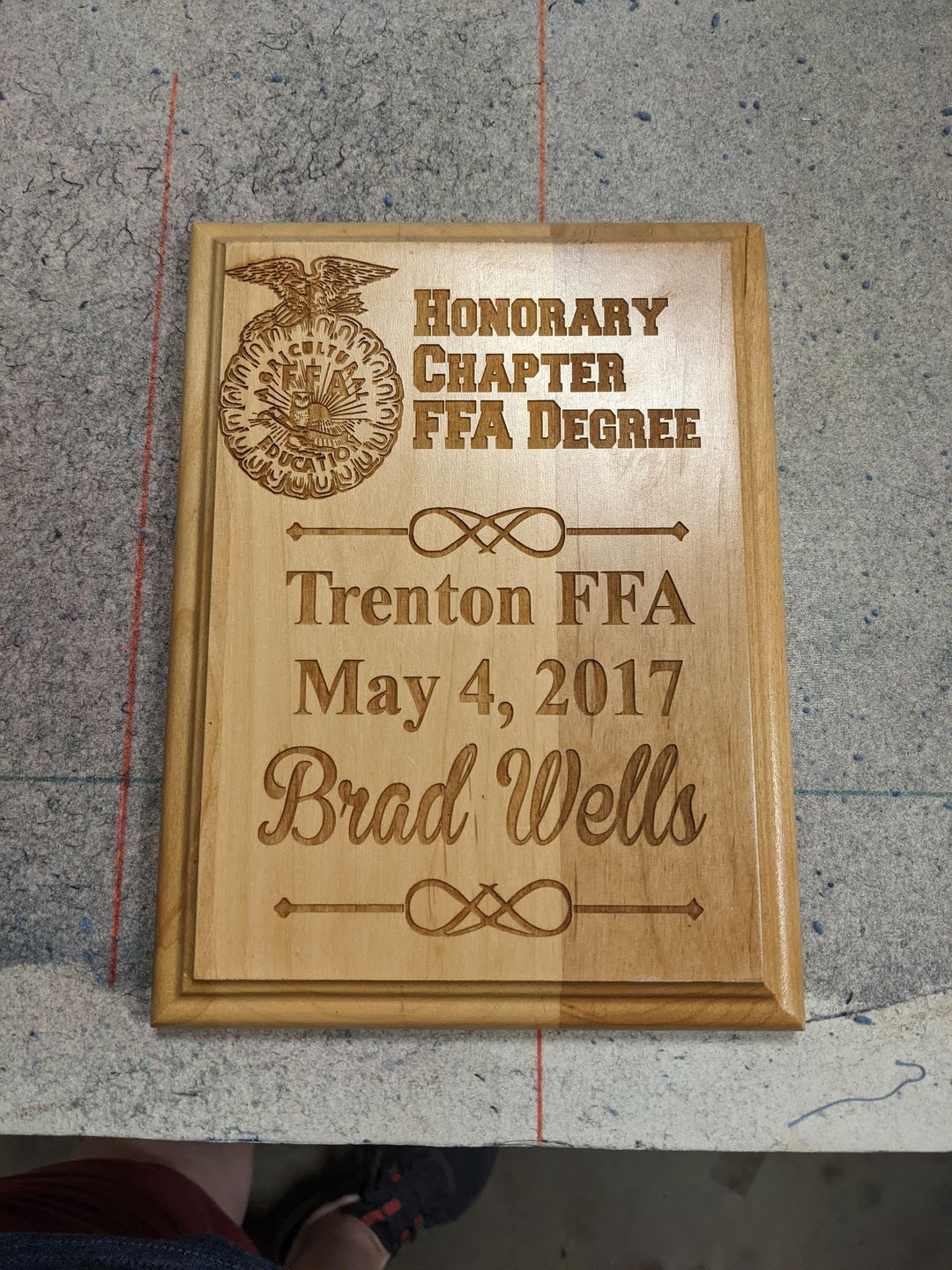 Custom engraved team award plaque