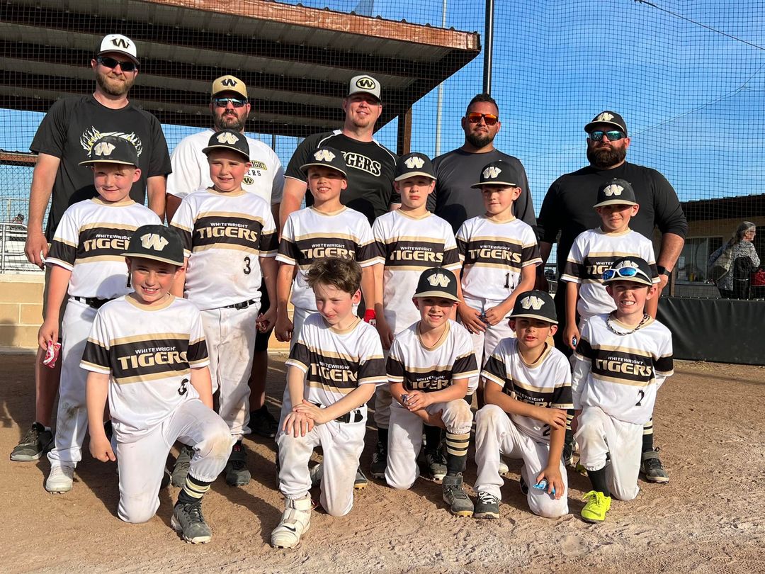 Baseball team in custom uniforms