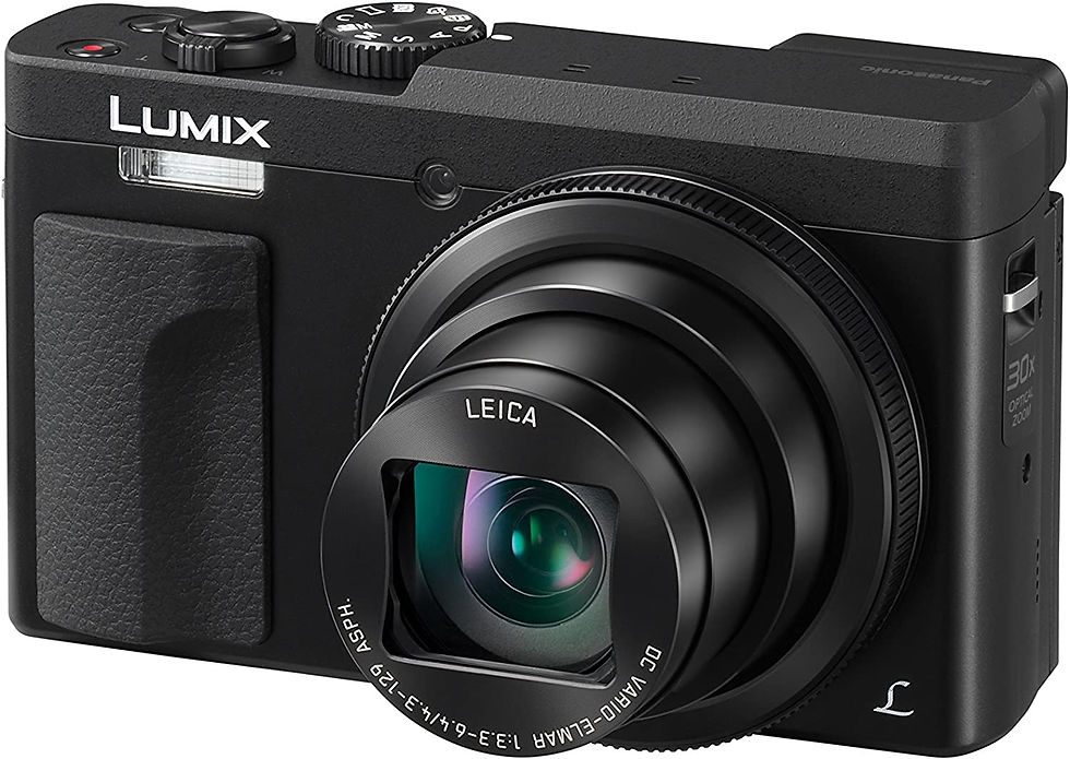Professional filming travel camera by Lumix