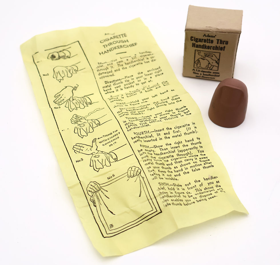 Thumbnail: Cigarette Thru Handkerchief by S.S. Adams (Large / 1950s)