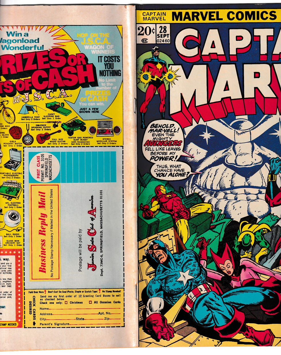 Thumbnail: Captain Marvel #28 1973 Marvel 2nd Full Thanos Jim Starlin Avengers (FN/FN+)