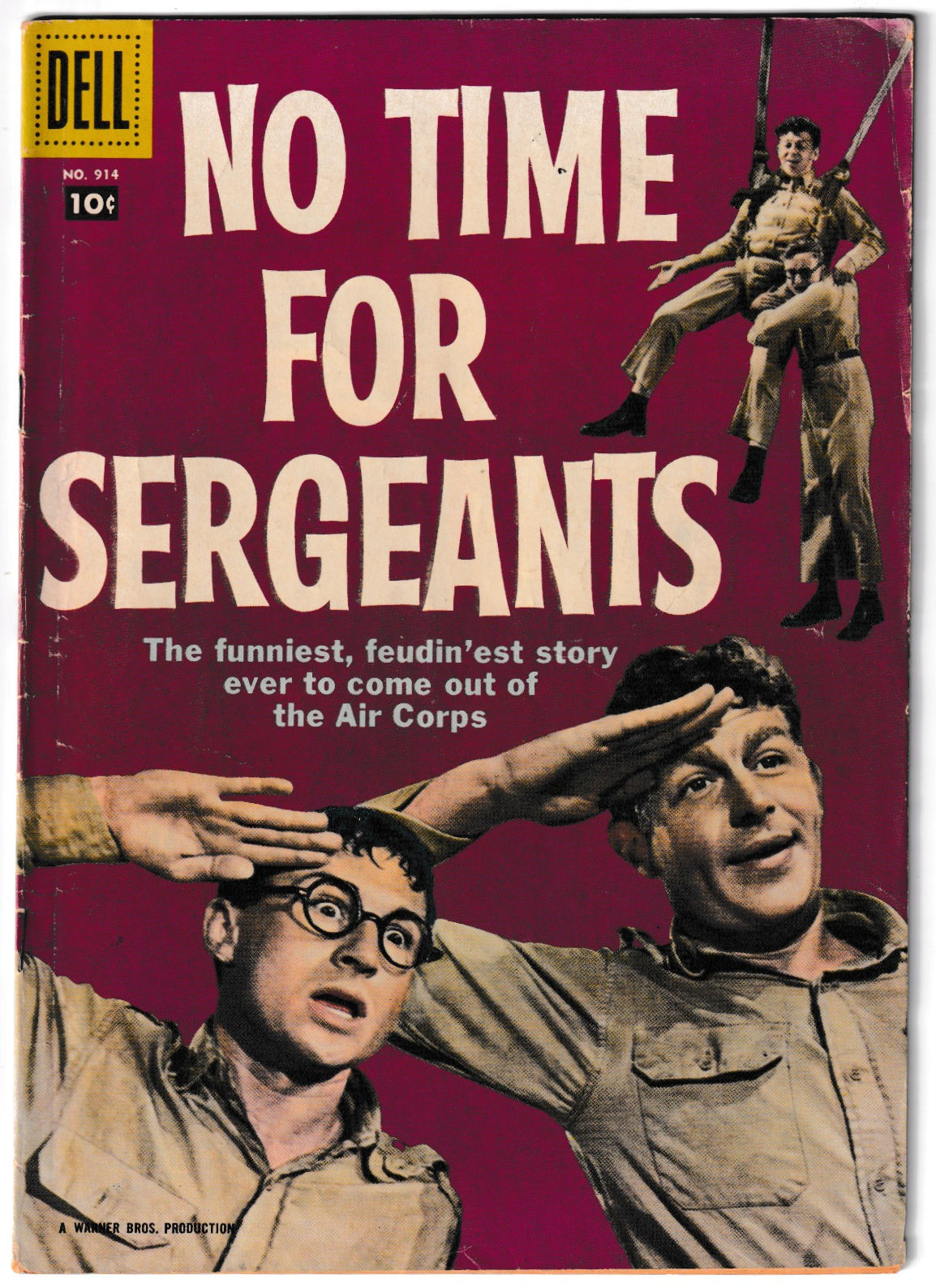 No Time for Sergeants #914 Dell 1958 Silver Age Andy Griffith Photo Cover (VG/FN