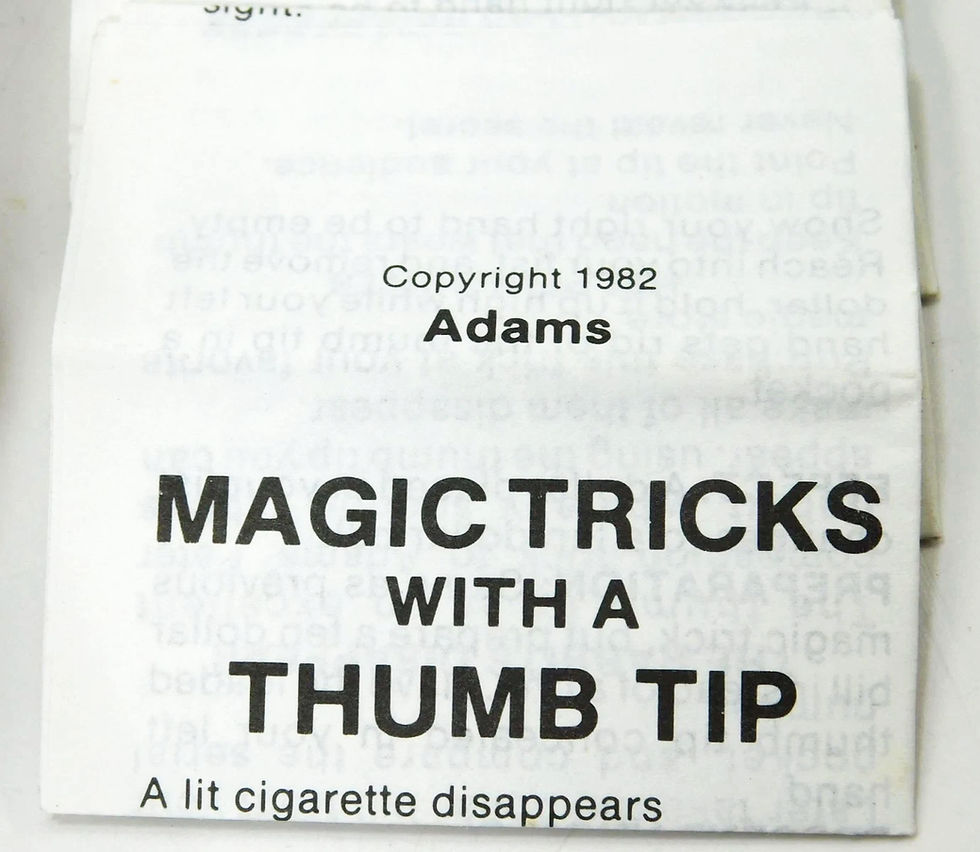 Thumbnail: Adams Magic Thumb Tips with Instructions (Lot of 10, Circa 1982))
