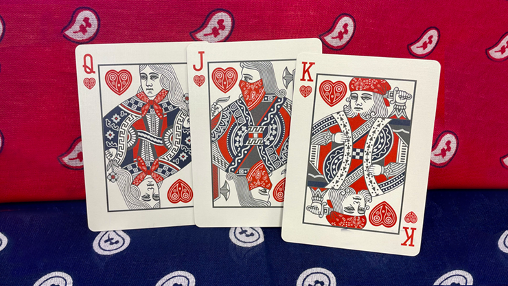 Thumbnail: Gilded Bicycle Bandana (Blue) Playing Cards