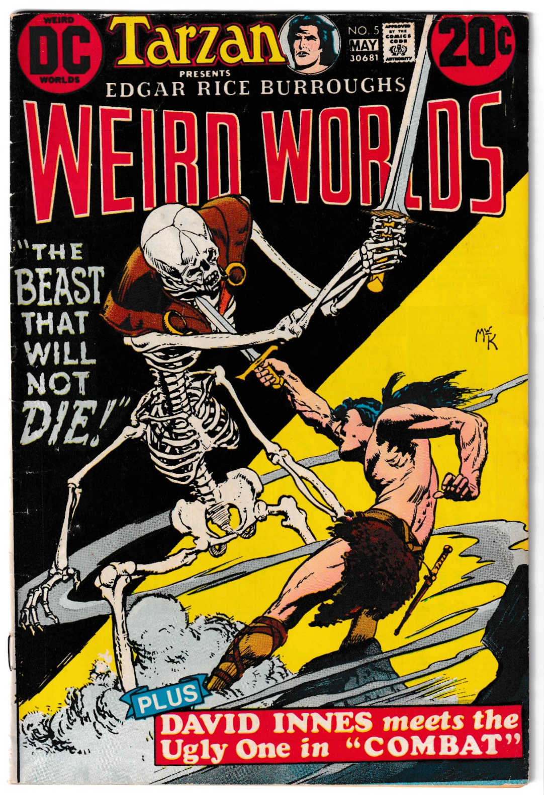 Weird Worlds #5 1973 DC John Carter David Innes Michael Kaluta (FN+/VF-)