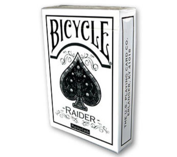 Raider Bicycle Deck (White) by US Playing Card Company