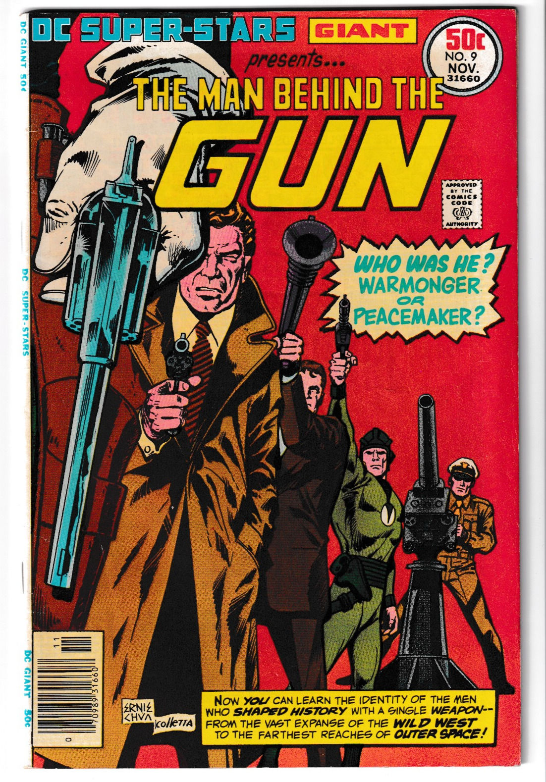 DC Super-Stars #9 1976 Man Behind the Gun Superman Ernie Chan (FN+/VF-)