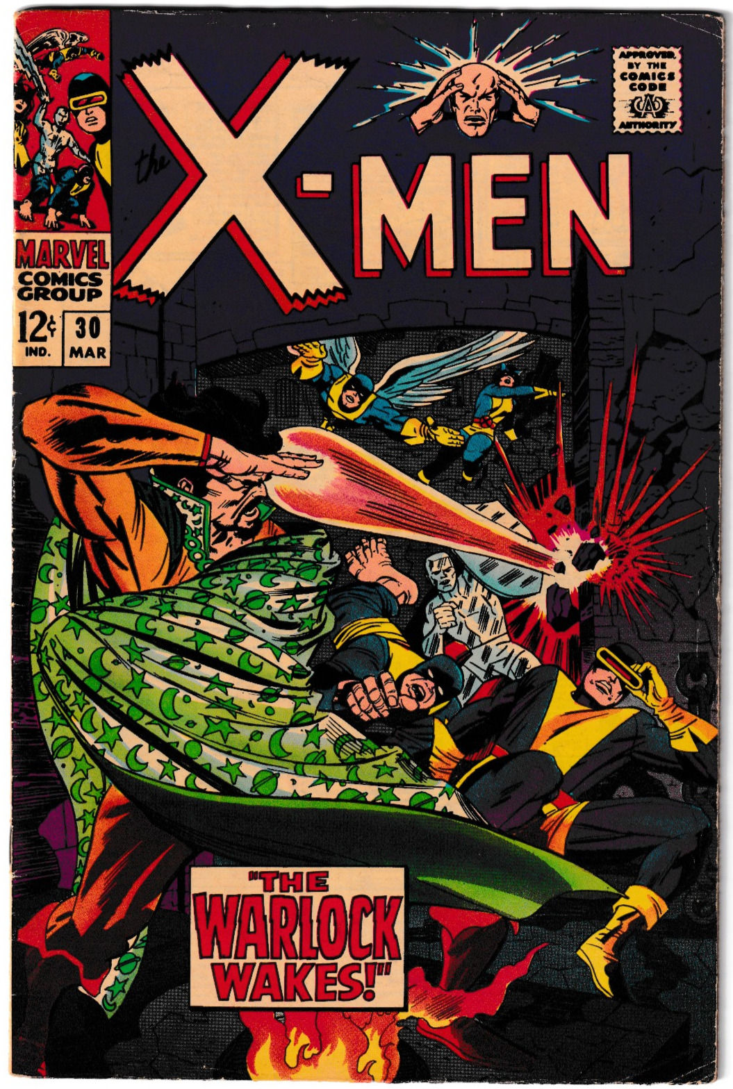 X-Men #30 1967 Marvel Warlock Jack Kirby Cover Silver Age (FN/FN+)