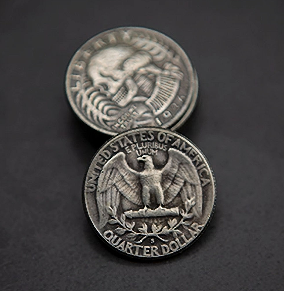 Thumbnail: WASHINGTON SKULL HEAD COIN by Men Zi Magic