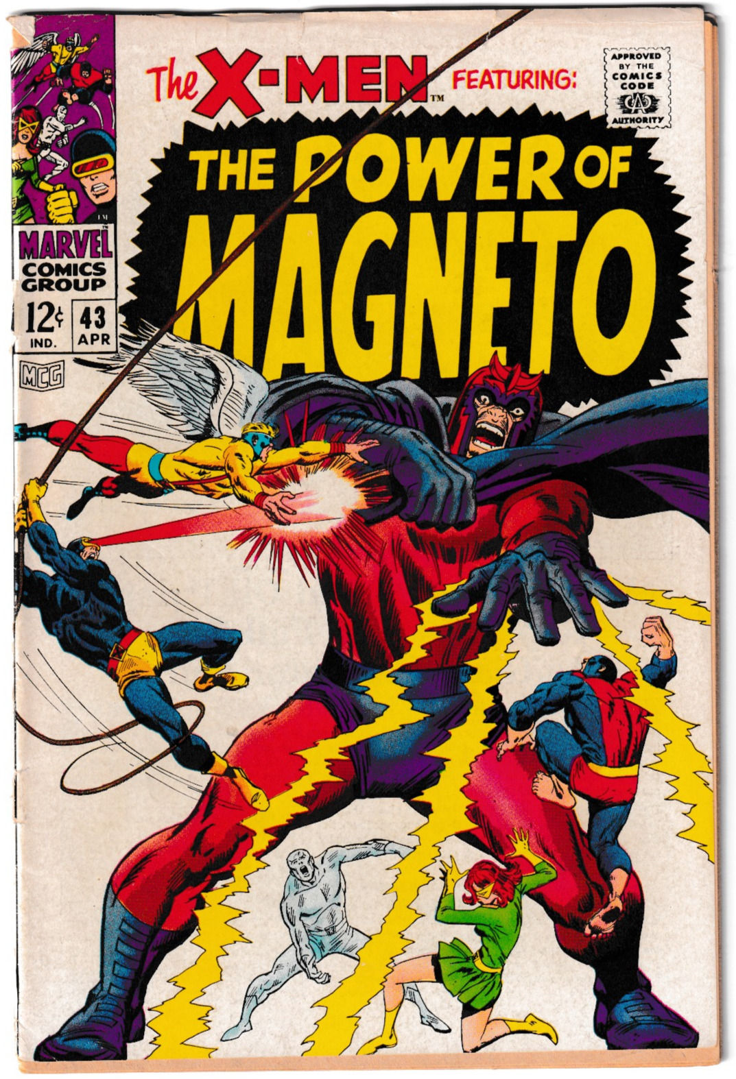 X-Men #43 1968 Marvel Magneto John Buscema Silver Age (VG/VG+)