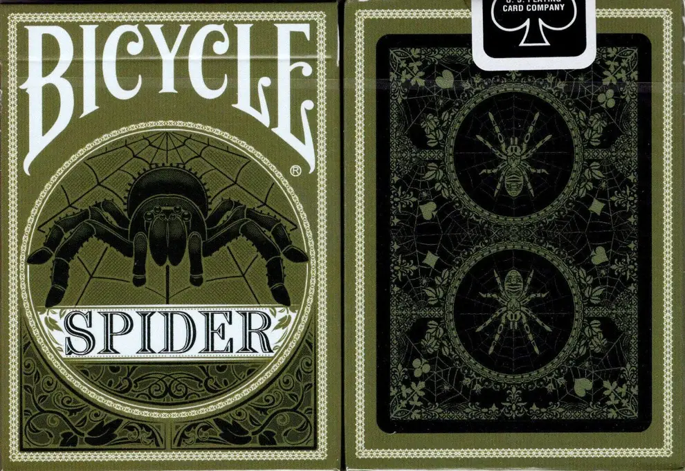 Limited Edition Spider Bicycle Playing Cards (Green)