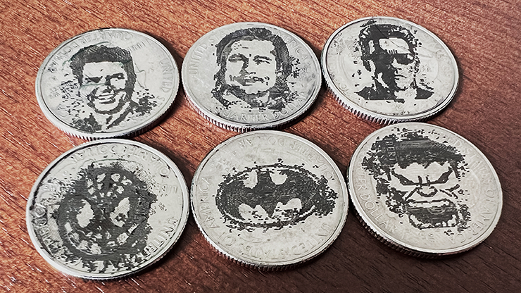 Thumbnail: COiN ARTIST Quarter Super Hero/Celebrity (6 coins per pack) by Mark Traversoni
