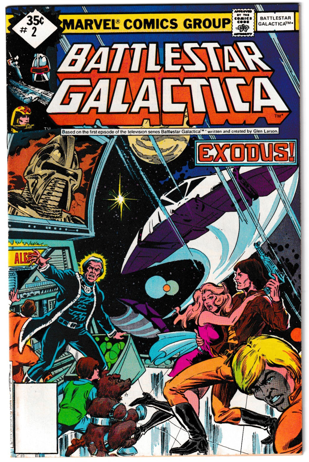 Battlestar Galactica #2 1979 Marvel Whitman Variant Exodus (FN/VF-VF)