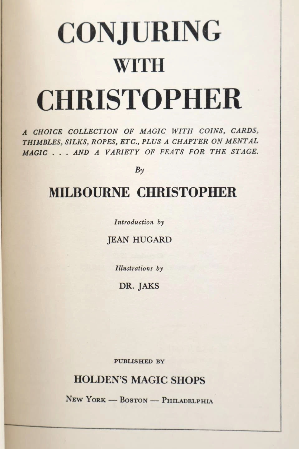 Thumbnail: Conjuring with Christopher by Milbourne Christopher (Book, 1949)