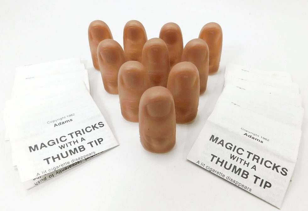 Adams Magic Thumb Tips with Instructions (Lot of 10, Circa 1982))