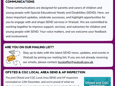 SEND Newsletter - Spring 1