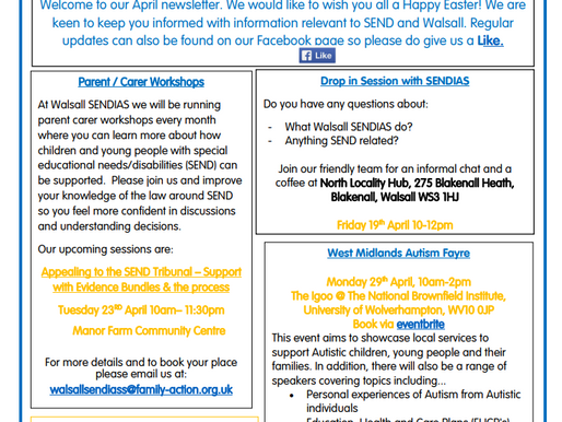 SENDIAS Newsletter - April