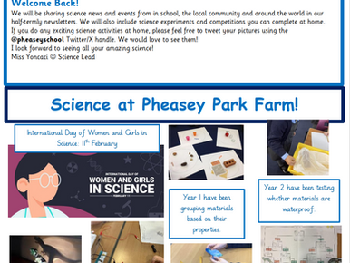 Science Newsletter - Spring 1 2024