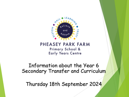 Secondary Transfer Meeting - 18.9.24