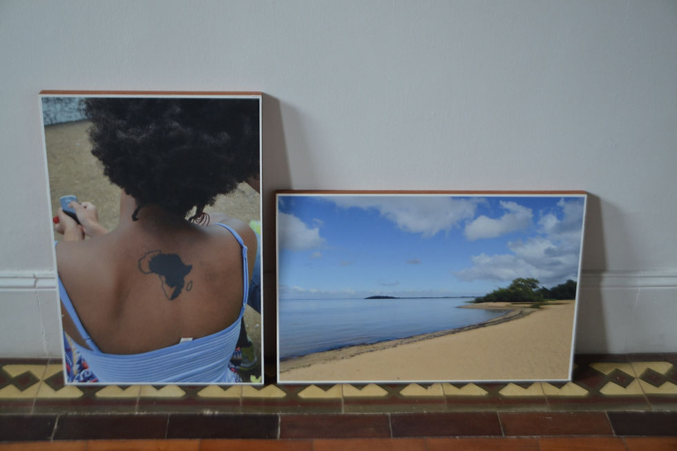 Detalhe exposição LEANDRO MACHADO - Arqueologia do Caminho