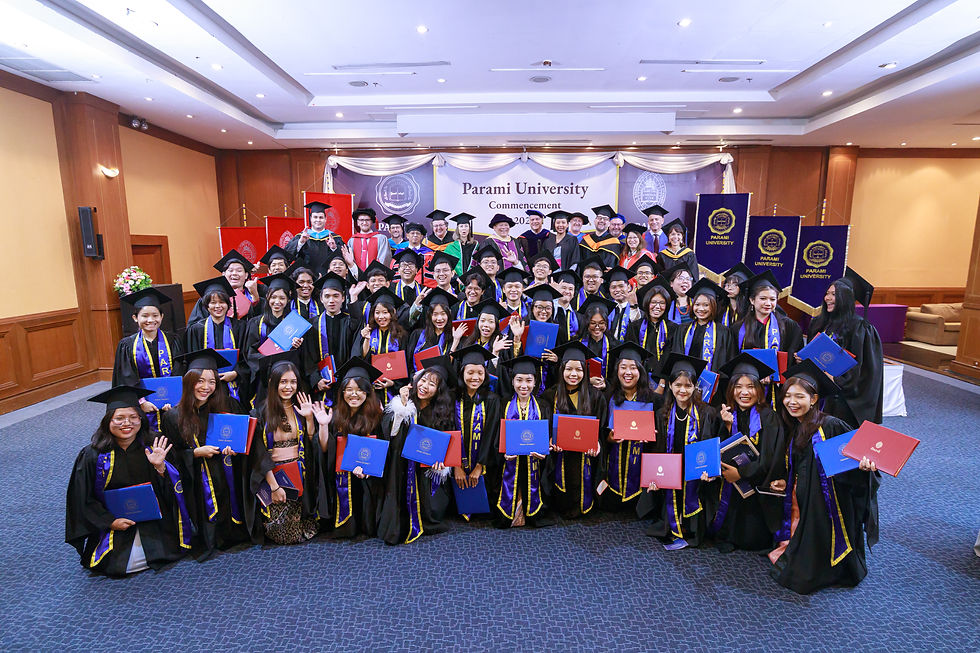 Group photo of AA graduate and faculty at 2025 Commencement Ceremony
