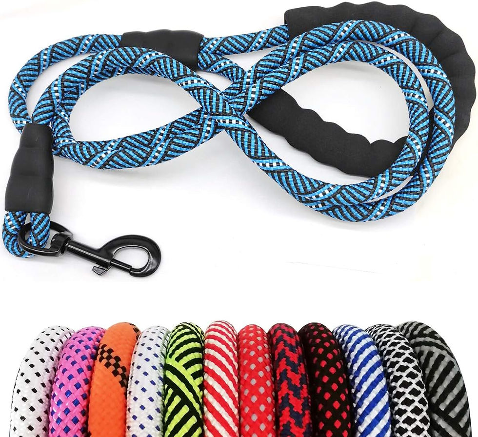 Thumbnail: Heavy Duty Rope Dog Leash, Nylon Pet Leash, Soft Padded Handle
