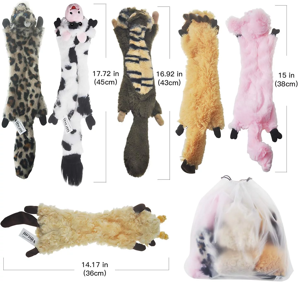 Thumbnail: Dog Squeaky Toys No Stuffing, 6 Pack Dog Toys Crinkle Dog Toys for Small Dogs Du