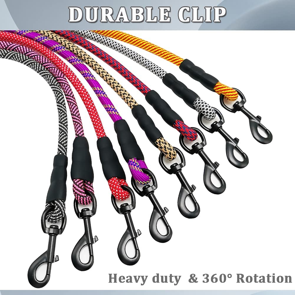 Thumbnail: Heavy Duty Rope Dog Leash, Nylon Pet Leash, Soft Padded Handle