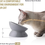 Thumbnail: Ceramic Raised Cat Bowls, Slanted, Elevated Porcelain Pet Feeder 