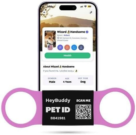 Thumbnail: ® Slide Series - QR Code Smart Pet Tags for Dogs & Cats, Personalized Pet Tag St