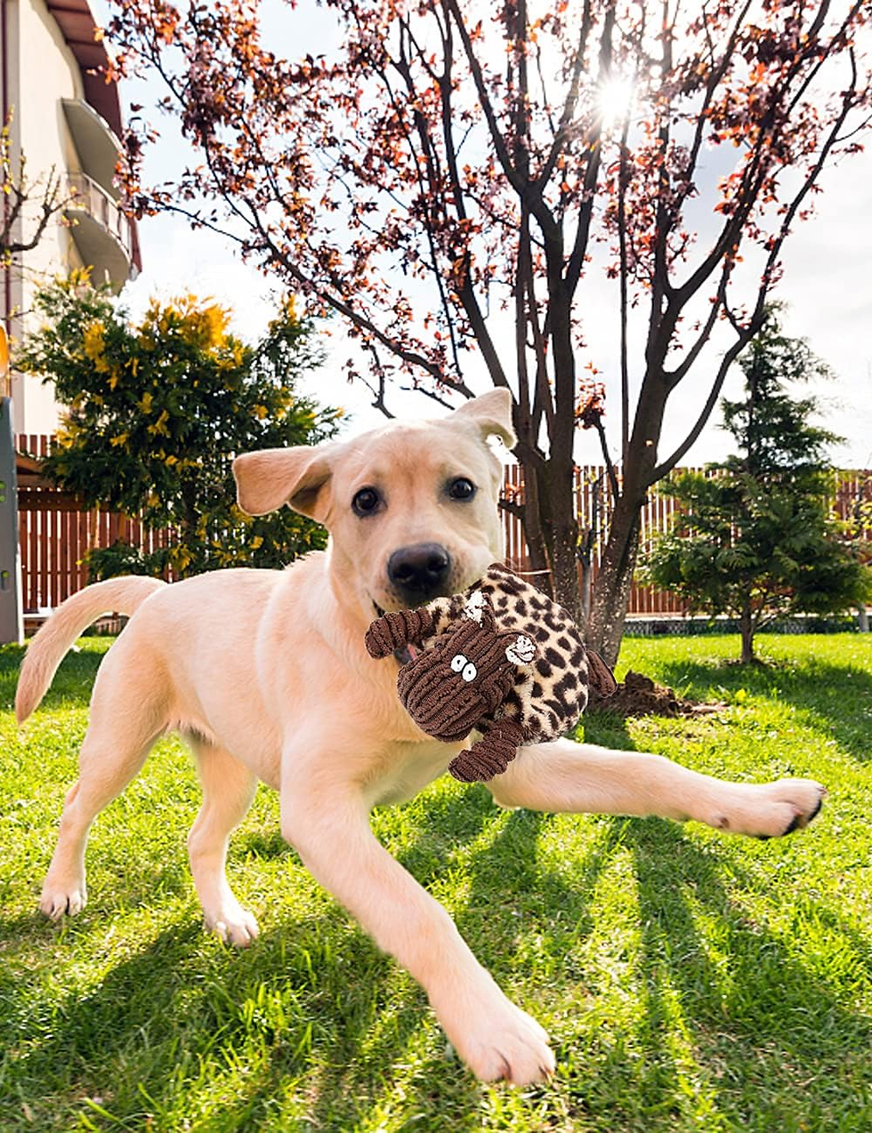 Thumbnail: Plush Dog Toy, Pet Toys with Cute Animals Shape, Durable Interactive Dog Toys wi